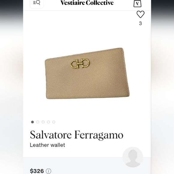 Salvatore Ferragamo EUC marbled gold zip around wallet - Picture 7 of 9